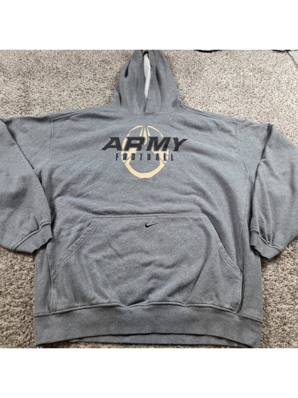 Army Black Knights Football Nike Pullover Hoodie Adult 2XL Center Swoosh